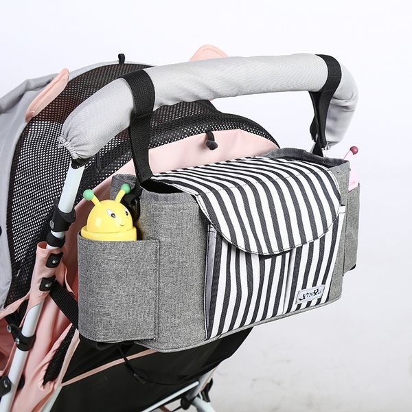 

portable baby diaper bag waterproof baby stuff diaper changing bag cup holder carriage pram cart bottle bags