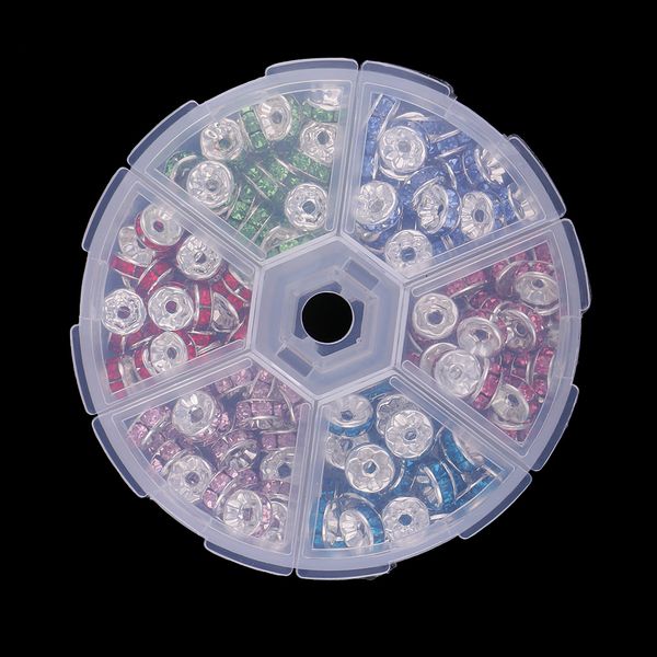 

180pcs assorted colors round crystal rondelle spacer bead for jewelry making