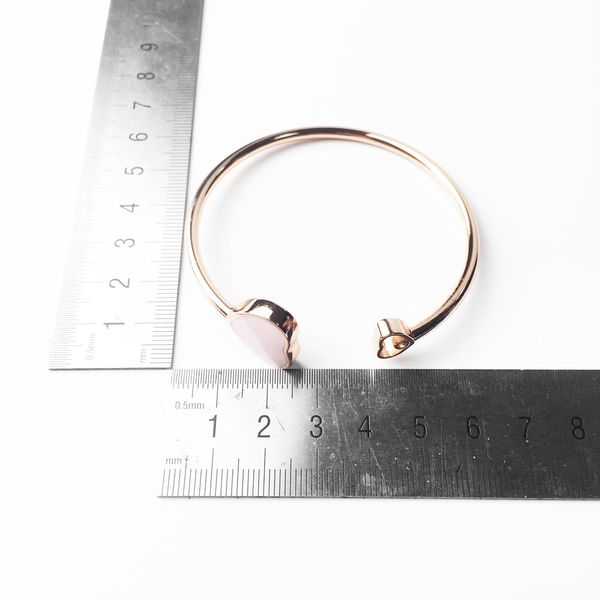 

rose gold color black white red pink blue cz heart bangles bracelets 2018 thomas style bangle bracelet jewelry gift for women
