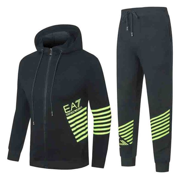 

amn italian brand suit mens designer suit fashion hoodie fashion jacket casual wild sports pants outdoor sports suit selling, Gray