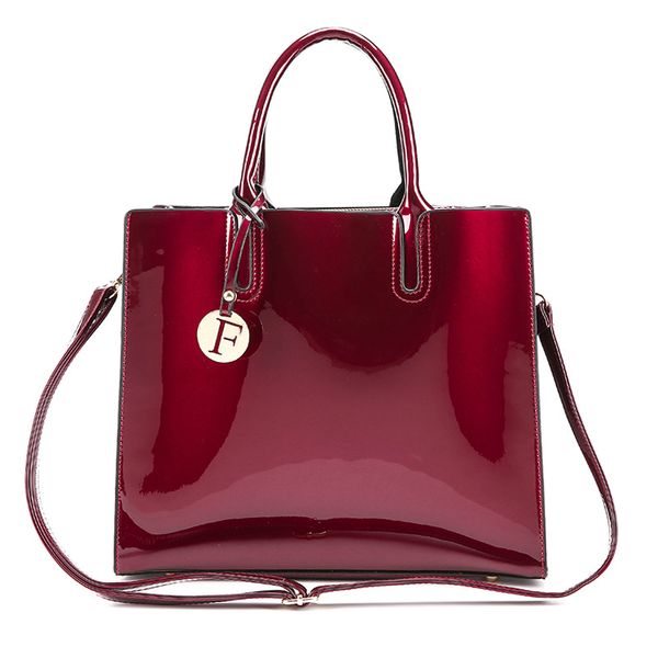 

сумки casual плеча сумки tote яркое твердая патентный кожа pu женщины моды сумки дамы простой sac a главный