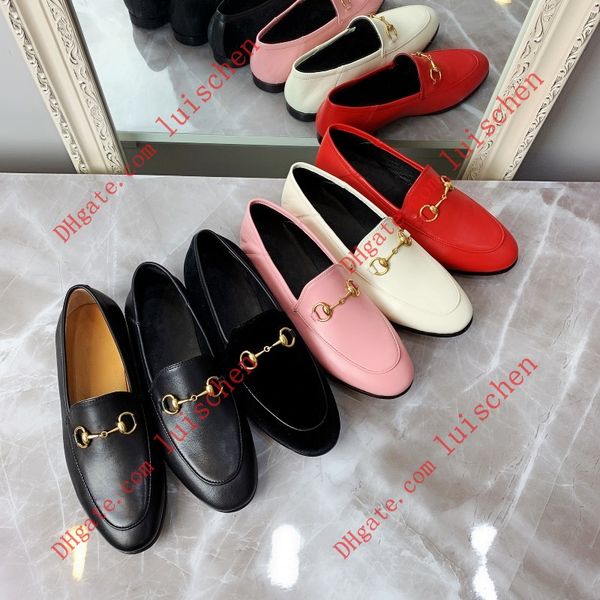

designer new ladies mens womens leather horsebit loafer mules many colors slip on style causal shoes luxury style big size 34-45, Black