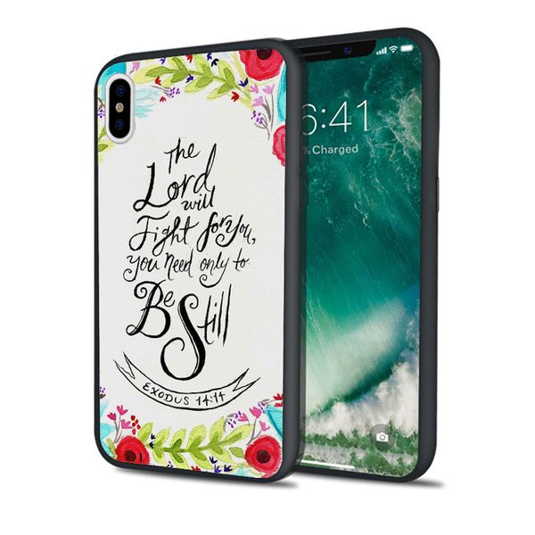 

coque luxury jesus flower quotes phone case for iphone 11 pro xs max xr 8 7 6s plus 5s se 5 case black soft silicone tpu cover.