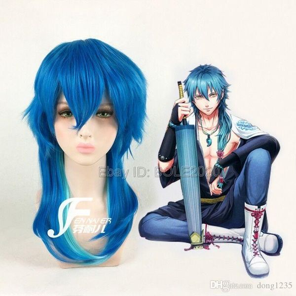 Dmmd Dramatical Murder Seragaki Aoba Blue Mixed Straight Long Hair