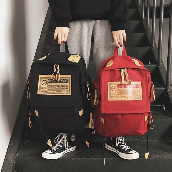 

new fashion casual high capacity plain school bag backpack 7 colors