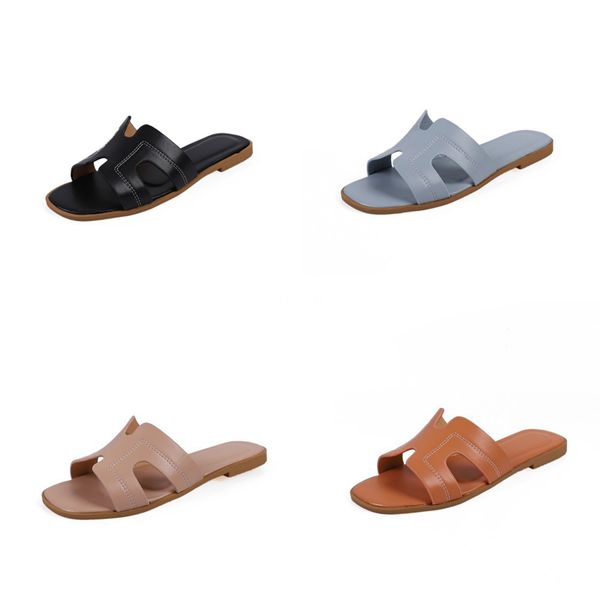 

women slippers 2020 summer shoes woman flats buckle strap ladies comfortable home beach slip on sandalias feminina size 36-44 t200610#878, Black