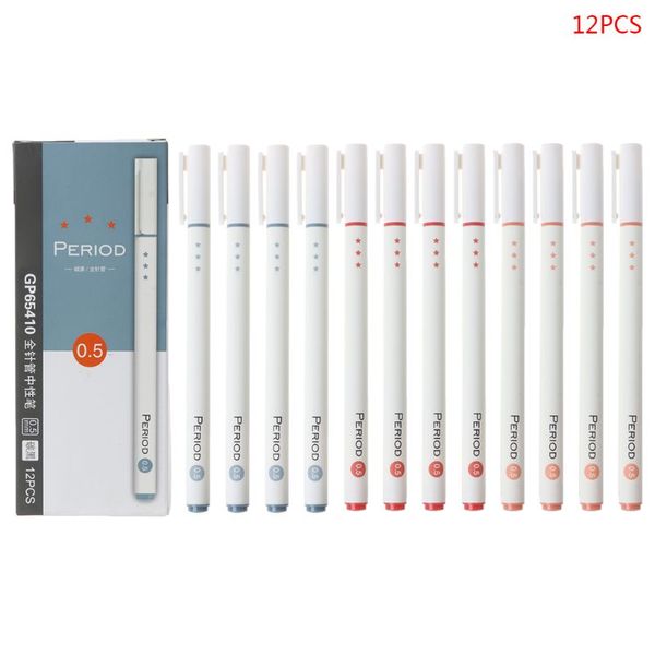 

12pcs/pack 0.5 mm kawaii period series gel pens black ink pen students stationery school supply office writing tool