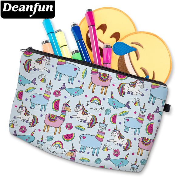

deanfun 3d printing cute unicorn cosmetic bag durable polyester funny makeup bag women's makeup travel d51468