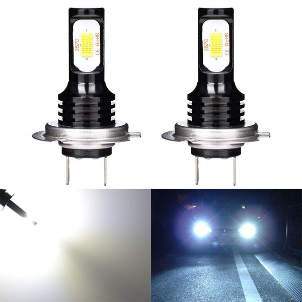 

katur 72w h7 led bulbs for cars daytime driving fog lights 3570 led super bright 6000k white auto lighting canbus error free