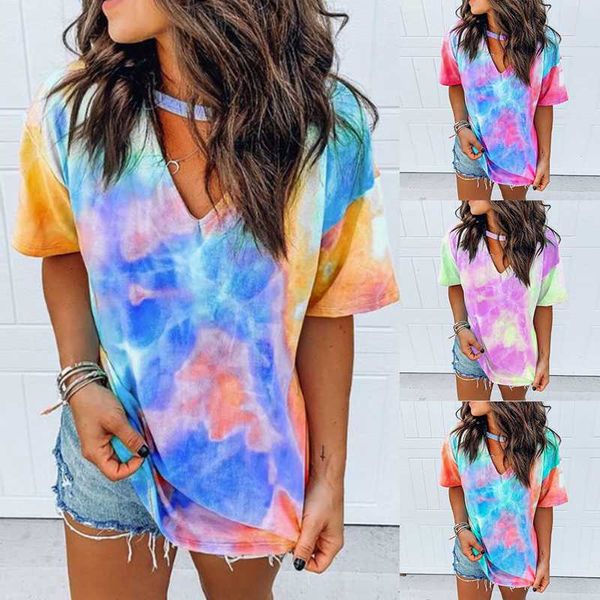 

running jerseys women tie dye printing sport shirts casual fitness gym yoga musculation short sleeve t-shirts basketball, Black;blue