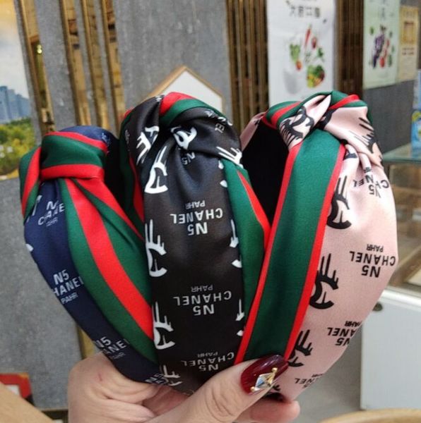 

Горячие продажи женщин повязки мода hairband широкий край ткани завязали оголовье ре