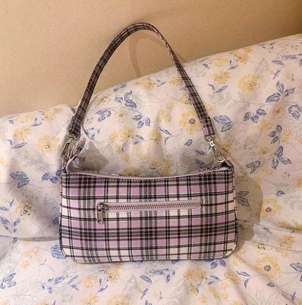 

designer luxury handbags purses shoulder bag retro underarm bag women baguette classic brand lock wild check handbag
