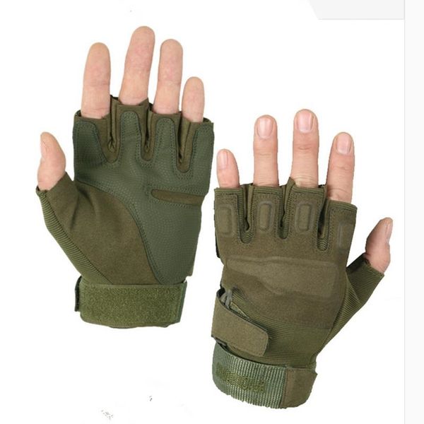 

outdoor sports militar tactical gloves gym men fighting half finger army gloves fitness anti-slip gloves m/l/xl, Black