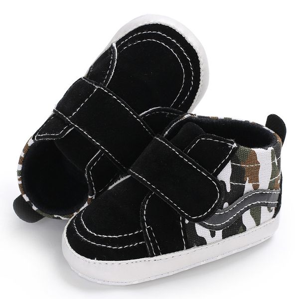 

infant newborn baby boy girl canvas shoes prewalkers autumn soft sole anti-slip sneakers camouflage