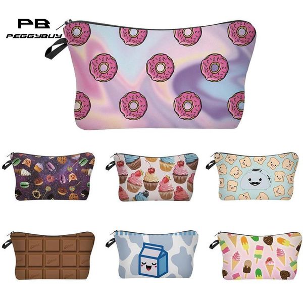 

3d print makeup bags cute cosmetics pouchs for travel ladies pouch women cosmetic bags handbag make up toiletry bag 2019