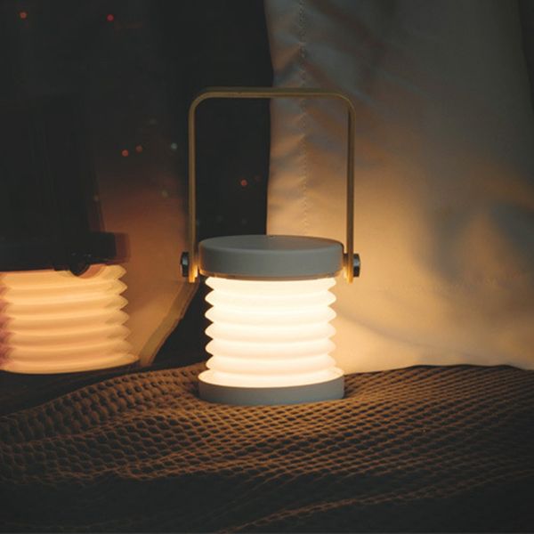 

foldable touch dimmable reading led night light portable lantern lamp usb rechargeable for children kids gift bedside bedroom