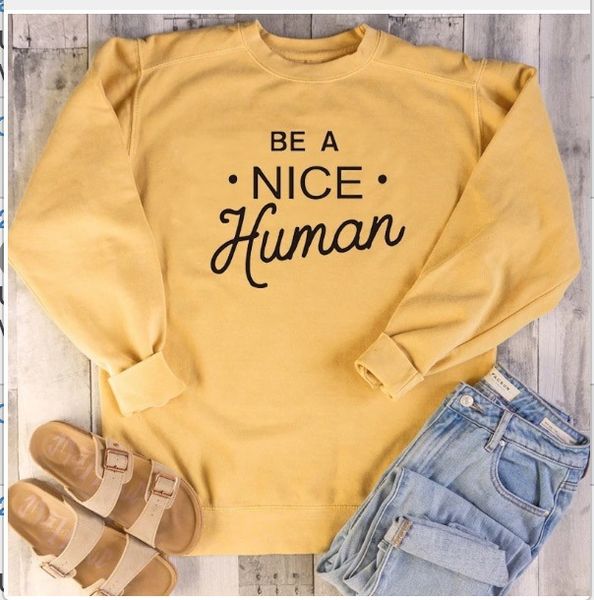 

be a nice human mens hoodie casual print sweatshirts men hoodies streetwear fashion clothes 2020 harajuku o-neck, Black