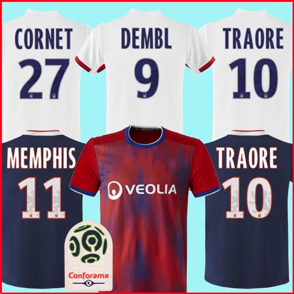 

Thailand lyon jer ey maillot de foot olympique lyonnai occer jer ey 2019 2020 football hirt traore memphi fekir 19 20 kit uniform