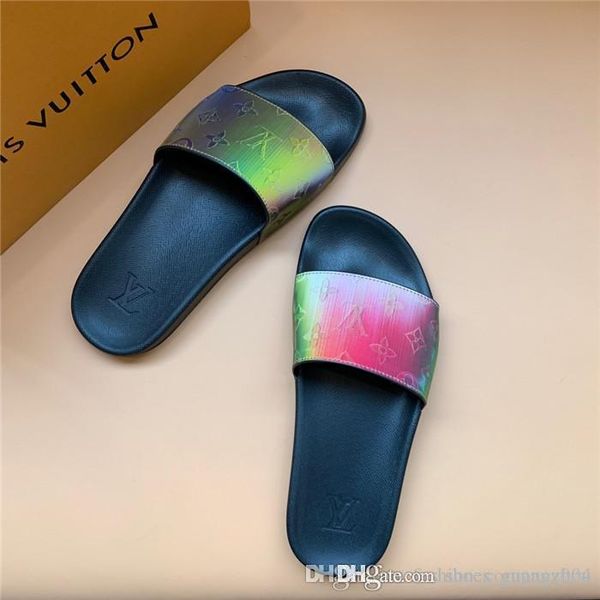 

Последние Мужские Горки Пляжные Тапочки, Натуральная Кожа Квартиры в Крутой Мужс