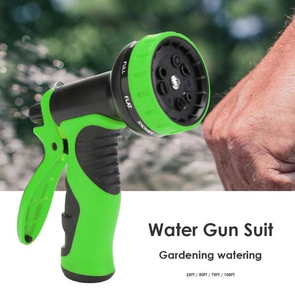 

25ft-100ft garden hose expandable magic water pipe car wash water gun set