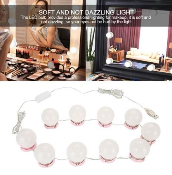 

makeup mirror vanity led light bulbs kit usb charging port cosmetic lighted make up mirrors bulb adjustable brightness lights