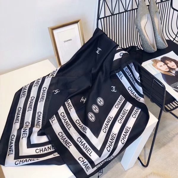 

2020 wholesale classic silk scarf classic brand silk scarf summer frivolous beach towel silk shawl scarf 190*80cm, Blue;gray