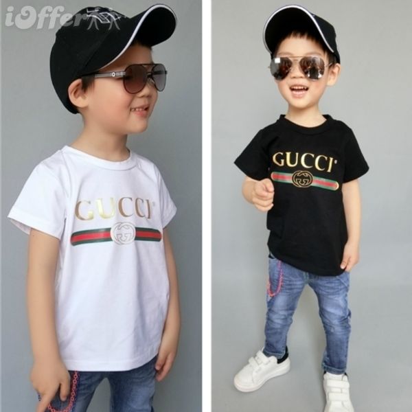 

2020 new designer brand 1-9 years old baby boys girls t-shirts summer shirt children tees kids shirts clothing, Black