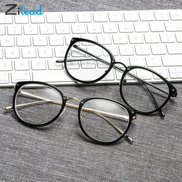 

zilead 2020 new myopic glasses retro fashion frame reading glasses -100 to -500 degree nearsighted eyeglasses for men and women, White;black