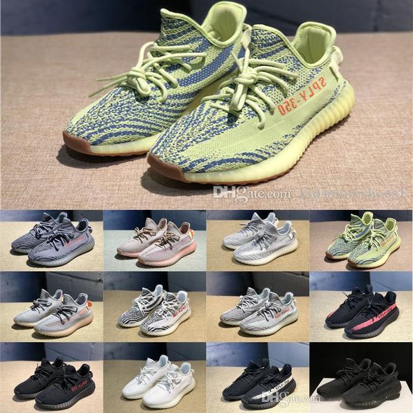 

2020 schuhe 350 shoes static butter kanye west men women static black bred cream white 350 v2 running shoes sports training des chaussures
