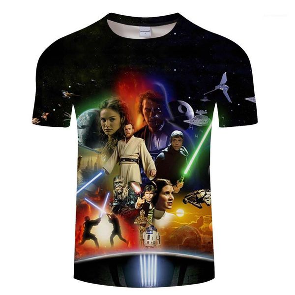 

o neck mens male apparel lightsaber 3d digital print short sleeve mens tshirts milky way country designer, White;black