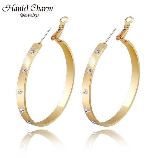

haniel charm jewelry gold/silver color plated fashion big earrings for women party jewelry gift