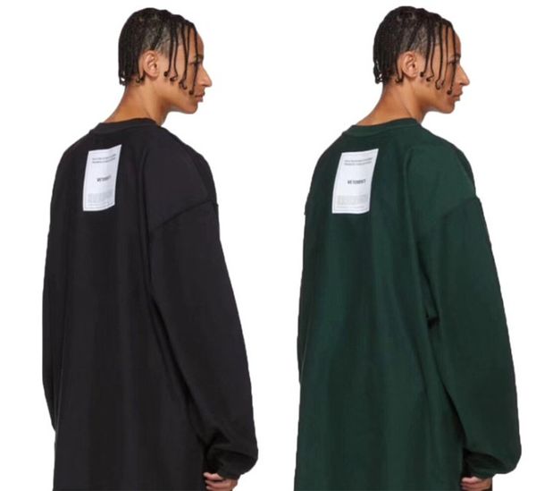 

mens designer t shirts high street vetements long sleeve t-shirt oversize wear both sides hip hop t-shirt casual clothes s, White;black