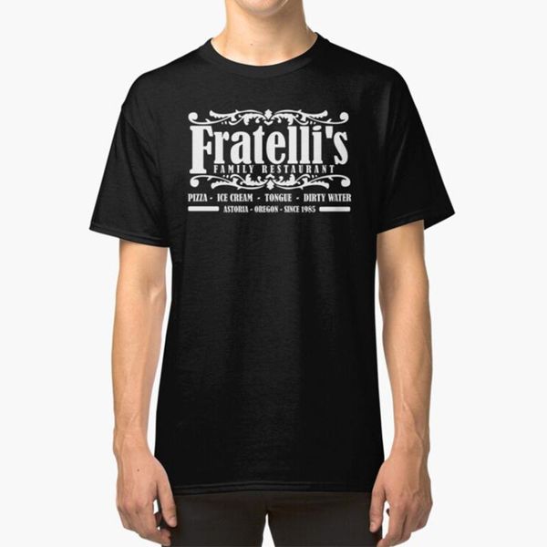 

fratelli's family restaurant astoria oregon t-shirt one eyed willie 80s retro hey you guys fratellis eighties movie film goonies, White;black
