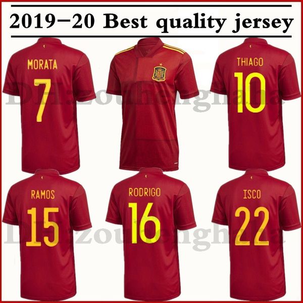 

kids kit spain soccer jerseys 2020 espaÃ±a morata ramos sarabia rodrigo paco alcacer thiago iniesta camisetas de futbol, Black;yellow