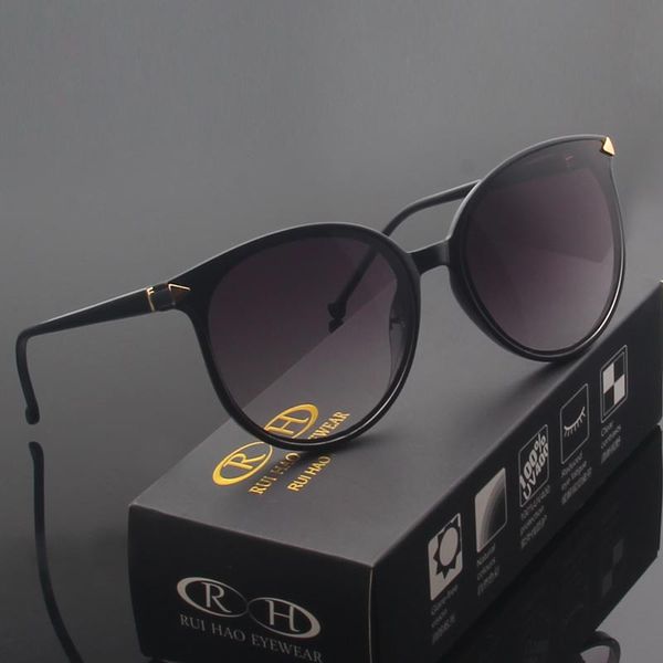 

rui hao eyewear brand retro women sunglasses cat eye sun glasses women anti uv design fashion eyeglasses, White;black