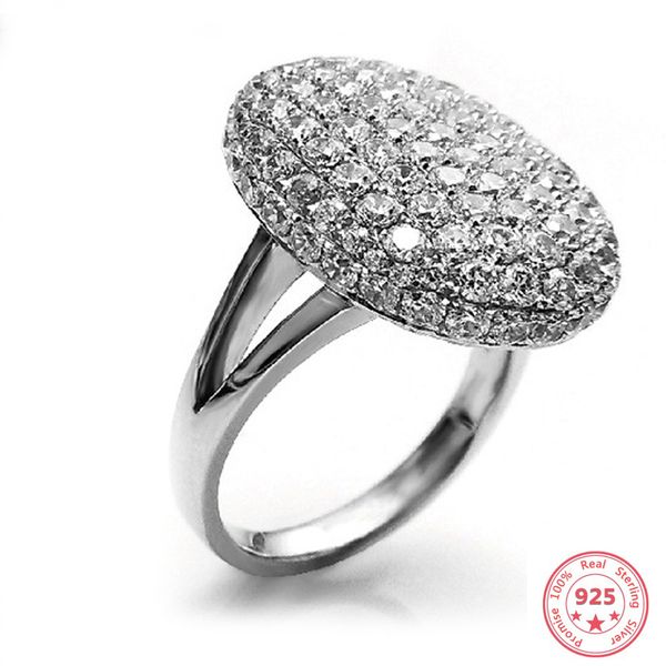 

925 sterling sliver full diamond ring for women anillos wedding jewelry bizuteria white z 925 silver ring gemstone jewelry, Golden;silver