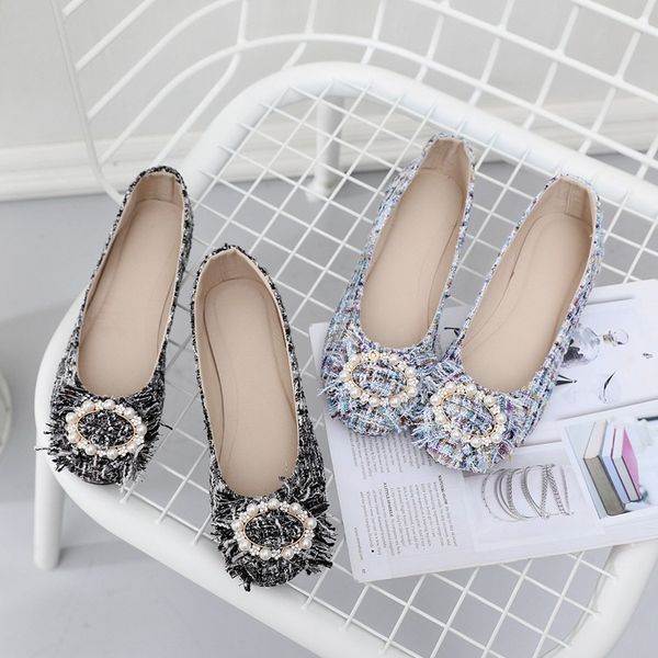 

new products jin chen stamen versatile flat moccosins women's shoes embroidery cloth shoes women's side scoop bootie rubber sole, Black