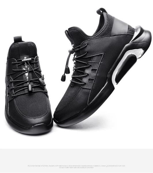 

breathable men casual sport sneakers running shoes korean, Black