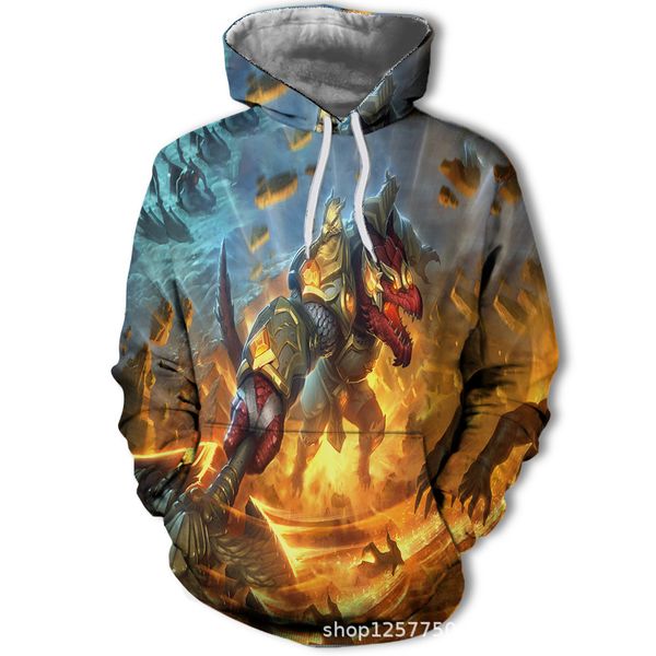 

mens designer dragon brilliant colorful 3d digital printing long sleeve hoodie, Black