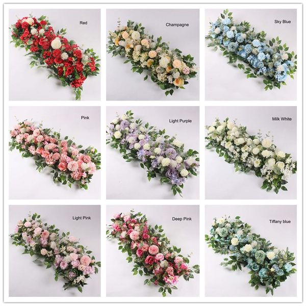 

50cm new arrival wedding arch flower row artificial rose hydrangea styles backdrop centerpieces acanthosphere road cited flowers rows