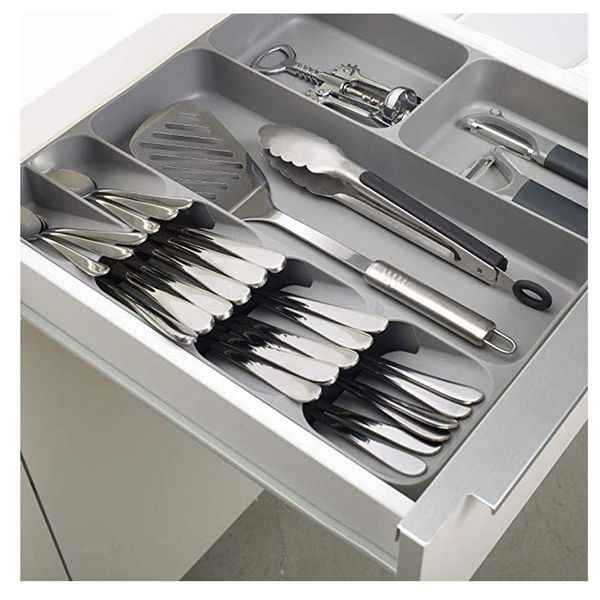 

8 compartment kitchen drawer organizer tray spoon cutlery separation finishing storage box cutlery kitchen storage organization