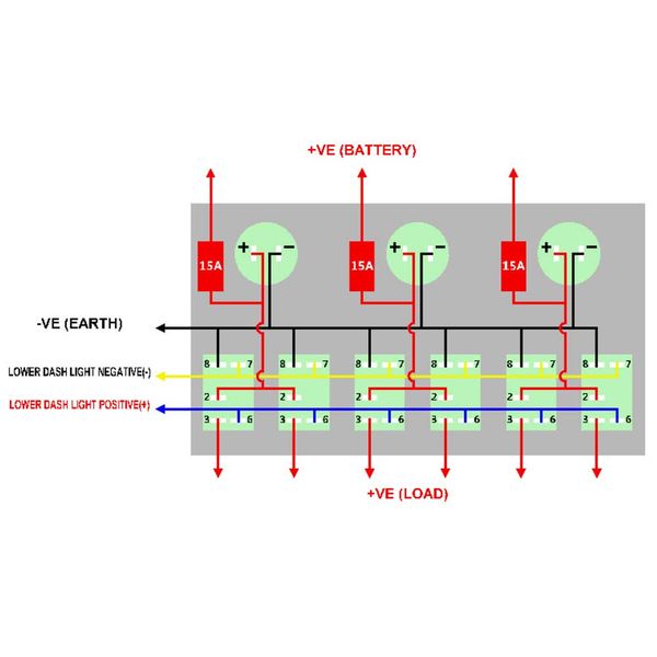 

6gang led car switch panel rocker dual usb charger socket cigaretter lighter voltmeter 3.1a for boat marine