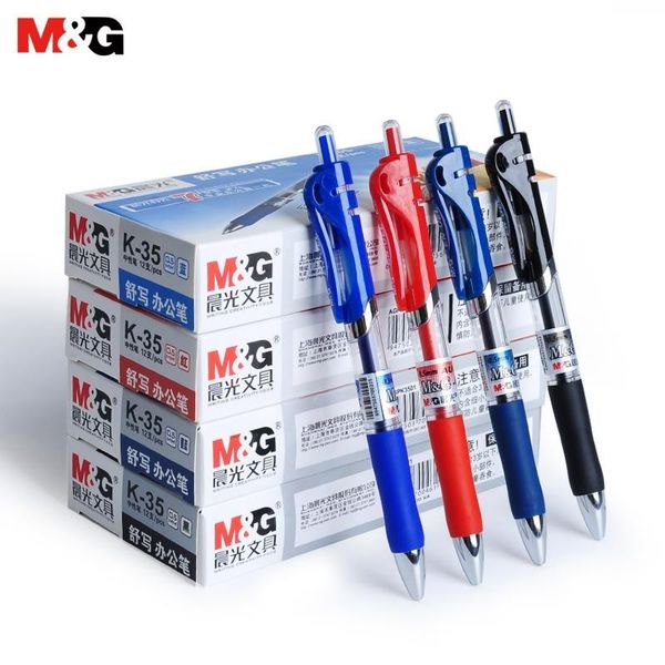 

m&g retractable gel ink pens,0.5mm extra fine,black/blue/red/dark blue;gel roller ball pens,refillable & comfort grip
