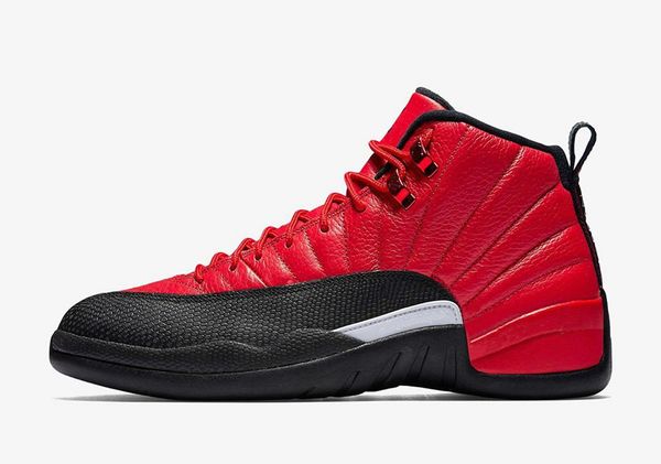 

reverse flu game jordon 12 shoes for sale with box 2020 good retro fiba basketball shoe store wholesale us7-us13, Black