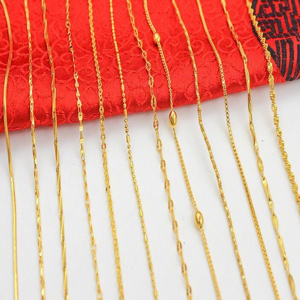 

10 imitation gold geometric three-dimensional 3d chain necklace ladies clavicle water wave chain box snake bone necklace, Silver