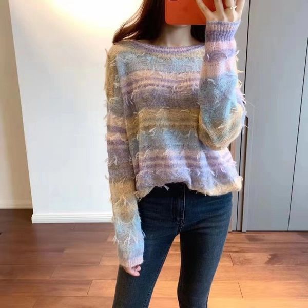 

женщины свитер ленивый ветер с длинным рукавом свитера, White;black