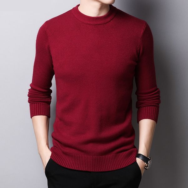 

мужчины o-образным вырезом с длинным рукавом свитера мужчины осень зима вскользь вязаные свитера 1202, White;black