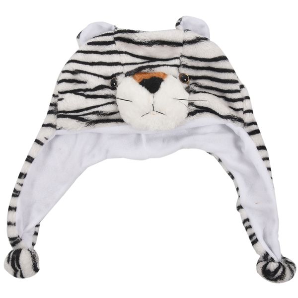 

childrens animal hat with scarf faux fur kids winter hat cool gift, Yellow