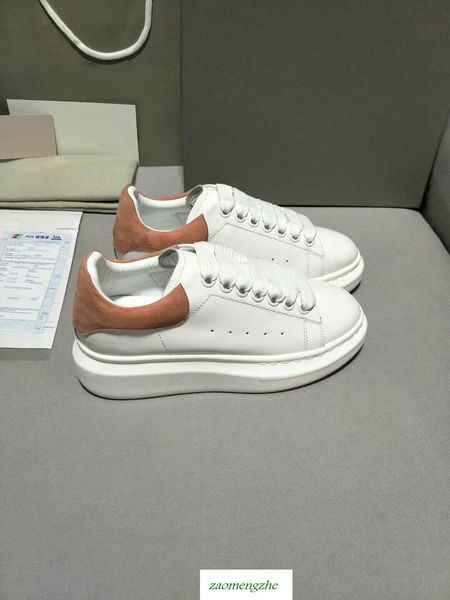 

mc fashion luxury shoe lace up women shoes men leather platform oversized sole sneakers white black lovers shoes