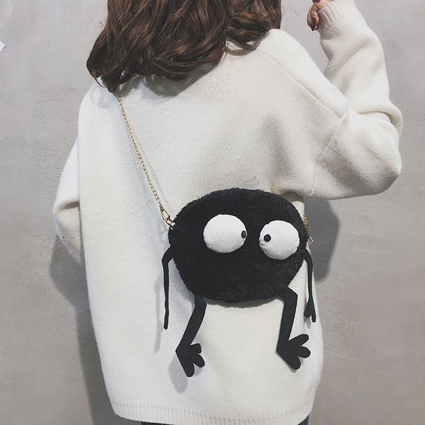 

funny plush bag female 2020 new fashion messenger bag cartoon cute trend casual girl personality shoulder